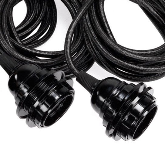 Fitting lampen plafond - Zwart - 3 fittingen