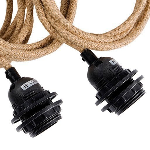 Fitting Lampen Plafond - Naturel Zwart - 3 Fittings