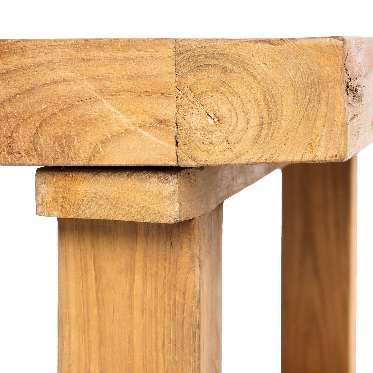 De teruggewonnen teakhouten salontafel - naturel