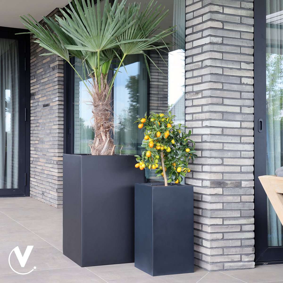 Zuil/plantenbak - Michigan black