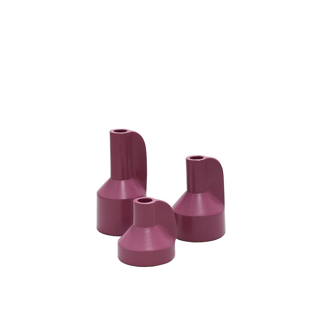 Kaarshouder - Alota mauve Ø9 x H17/13/9 cm - set van 3