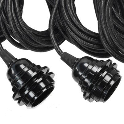 Fitting lampen Plafond - Zwart - 5 fittingen