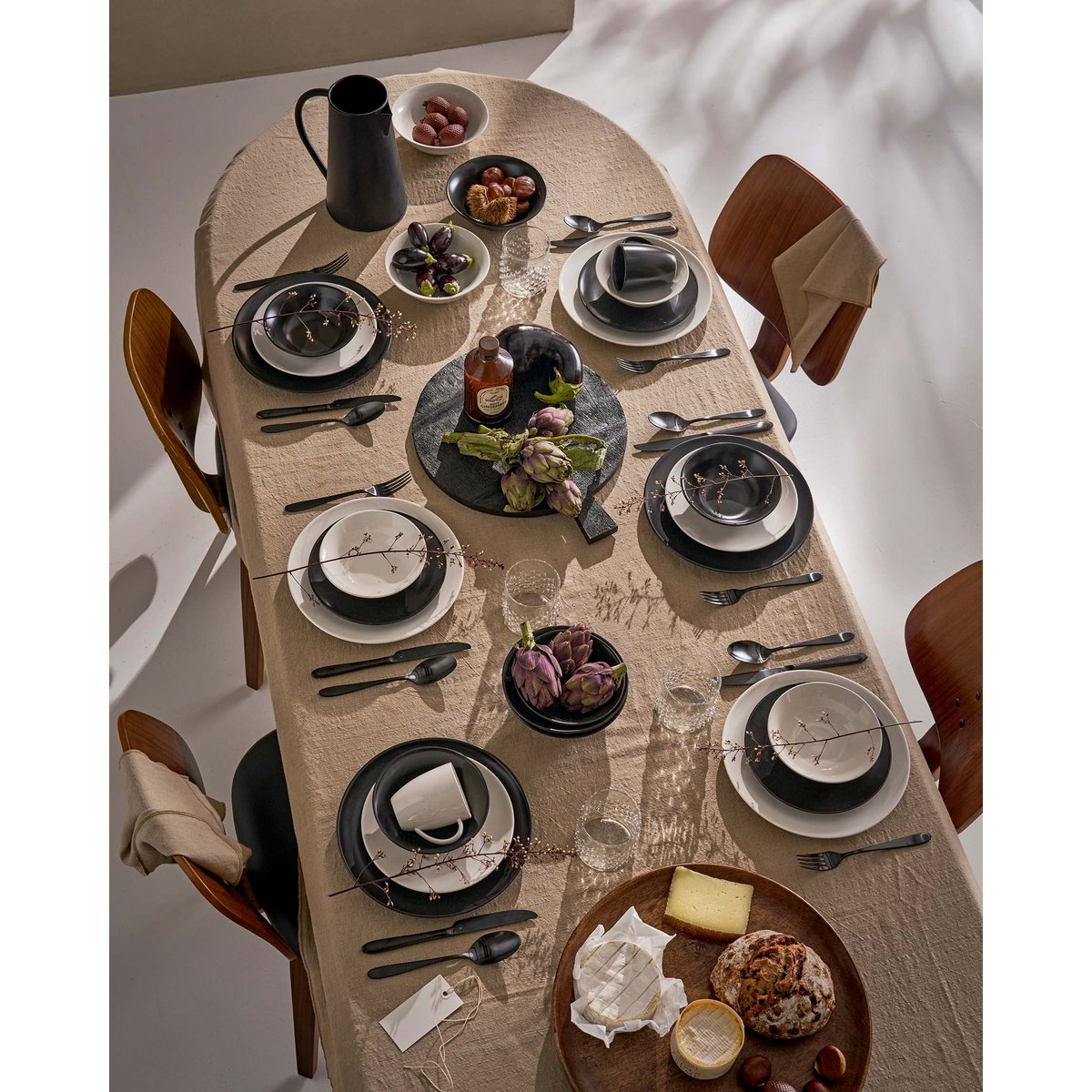 Set/36 Dinnerware Raw White