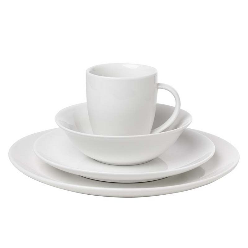 Set/16 Dinnerware Raw White