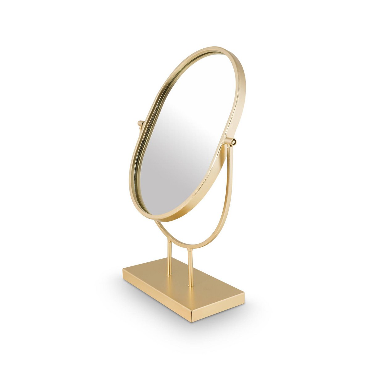 Mirror Oval on Stand Gold  20.3x31.1x8.5cm