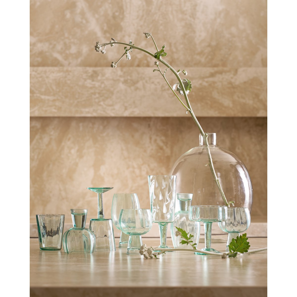 Vase Glass Round 26.5x34.5cm