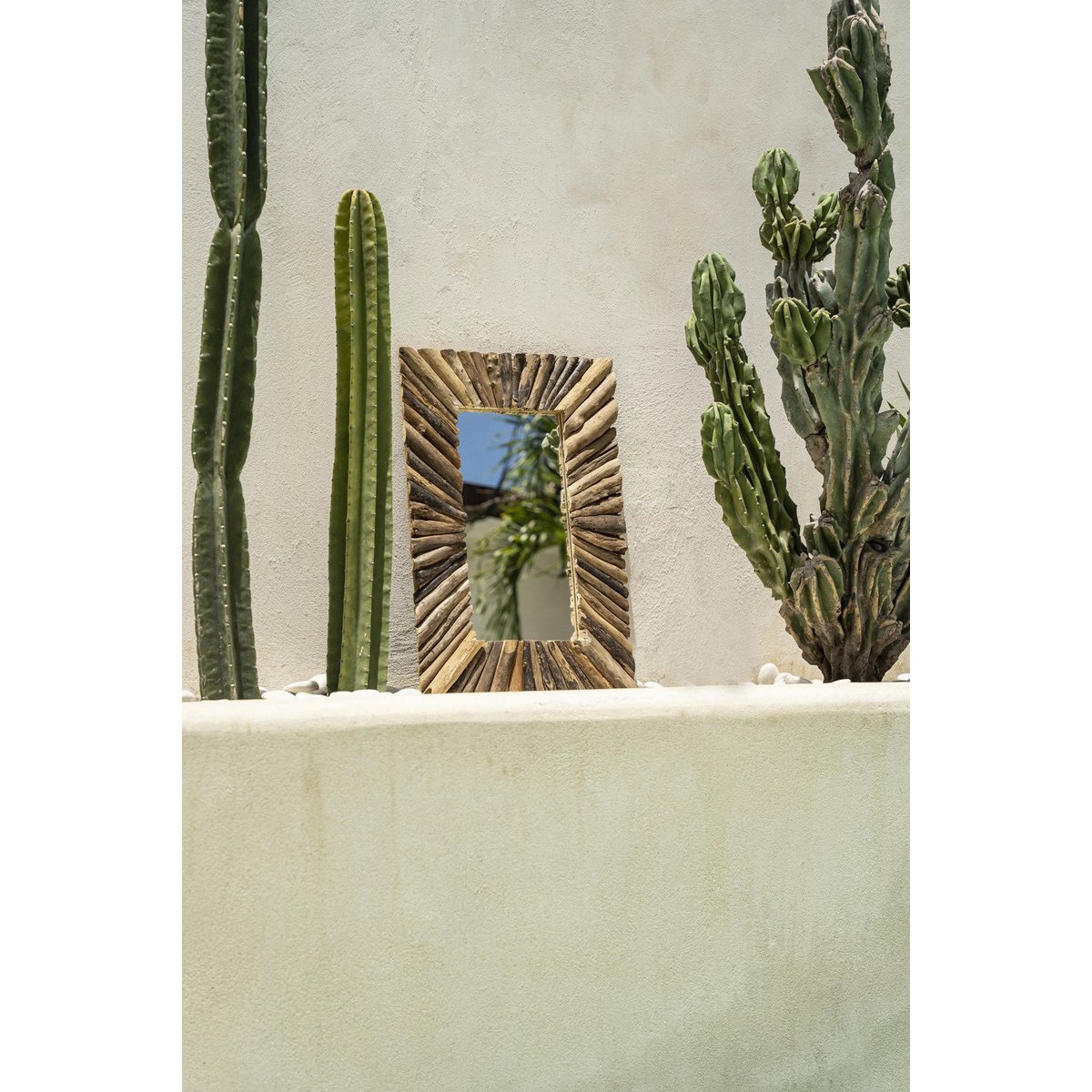 De Driftwood Framed Spiegel - Naturel - M