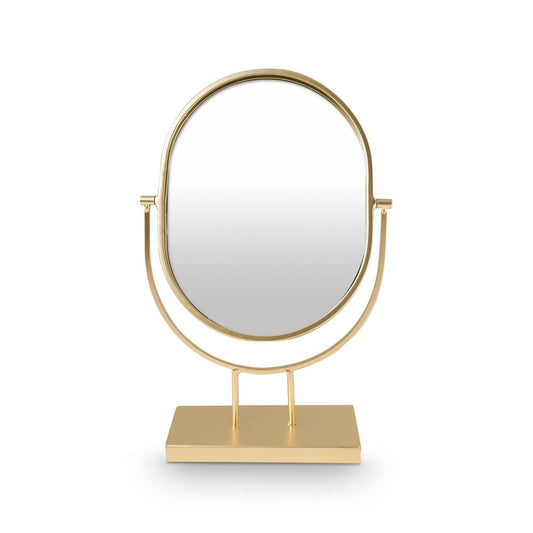 Mirror Oval on Stand Gold  20.3x31.1x8.5cm