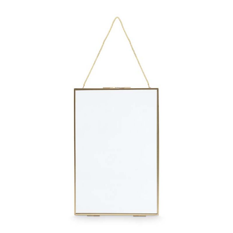 Photo Frame Metal with Lock Gold 20x30x0.7cm