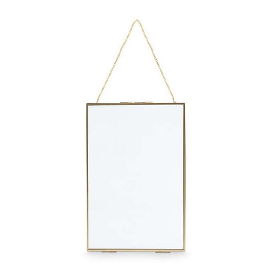 Photo Frame Metal with Lock Gold 20x30x0.7cm