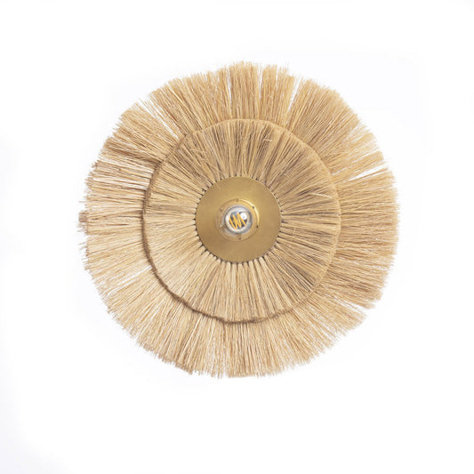 De dubbele problemen muurlamp - natuurlijk goud - m