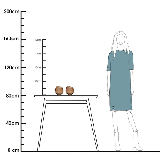 Waxinelichthouder - Moho Taupe (set van 2 stuks)