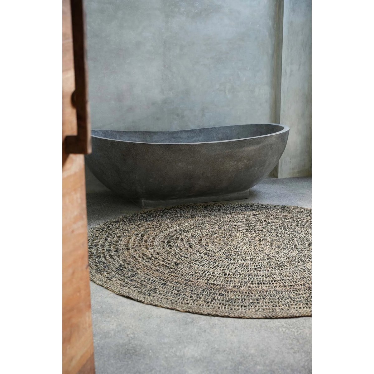 Het Zeegras Tapijt - Naturel Zwart - 200