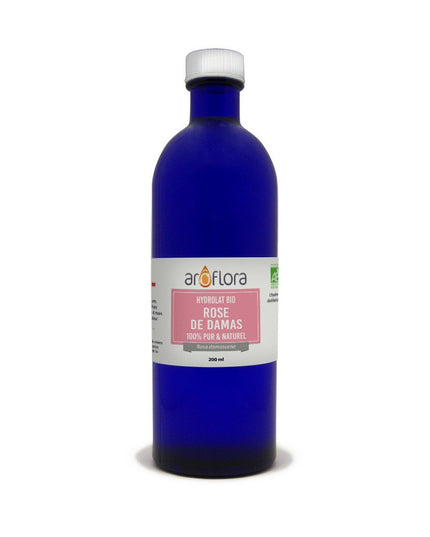 batch van 6 BIOLOGISCHE Hydrolaten (AB) 6x200 ml Damascusroos 100% puur en natuurlijk, 200 ml