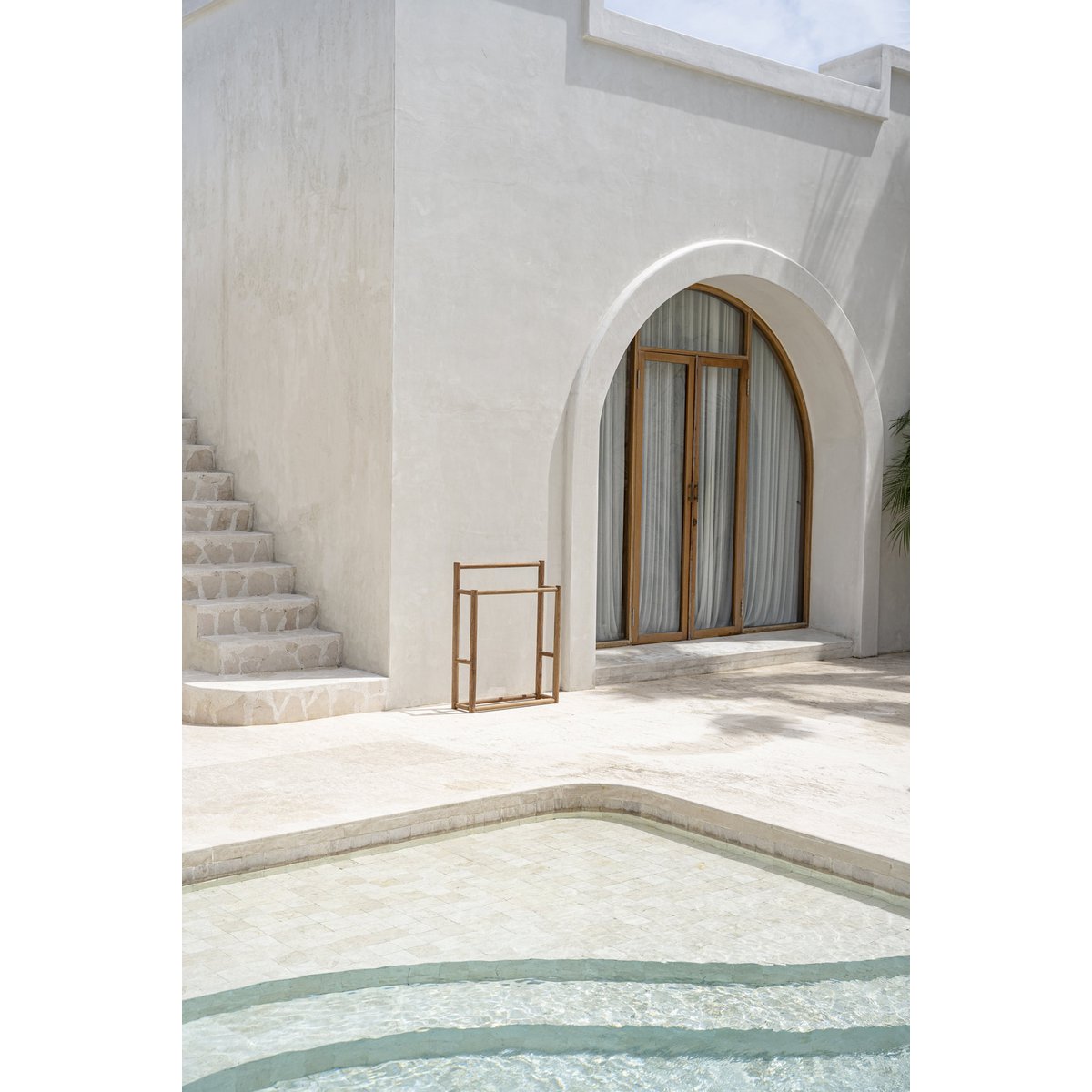 De rustieke handdoekhanger