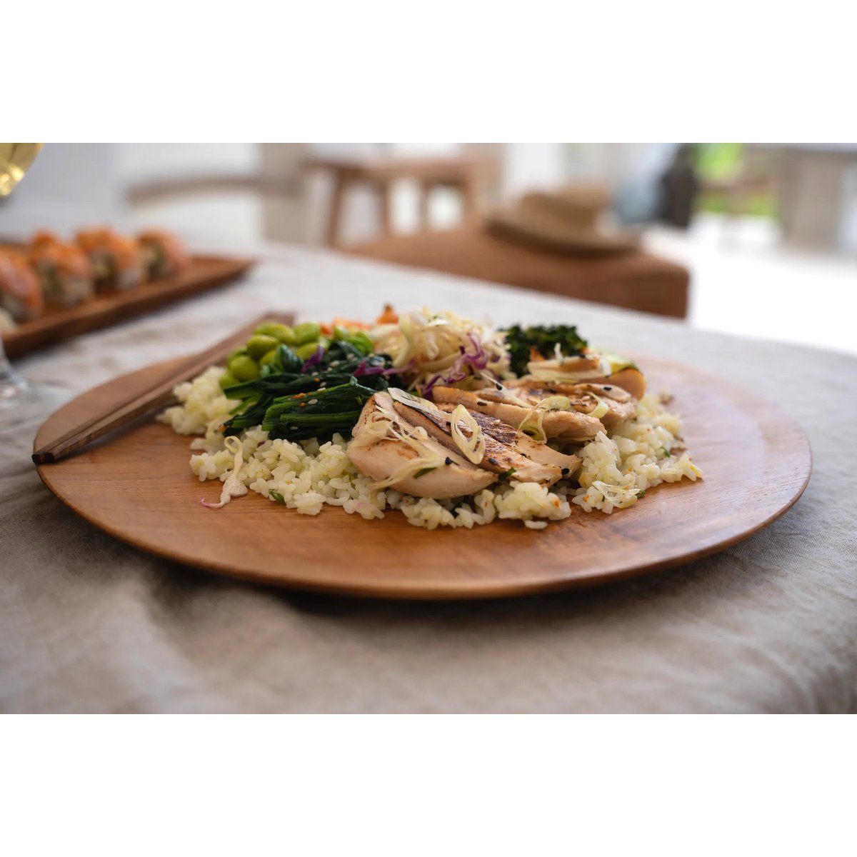 The Teak Root Round Plate - M