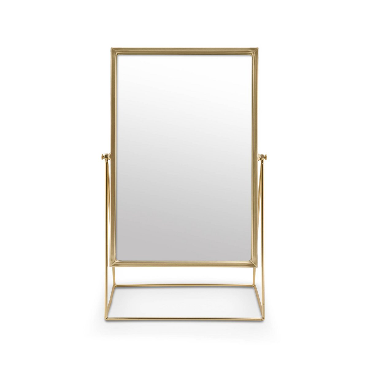 Mirror Rectangular on Stand Gold 26.5x42.7x14cm