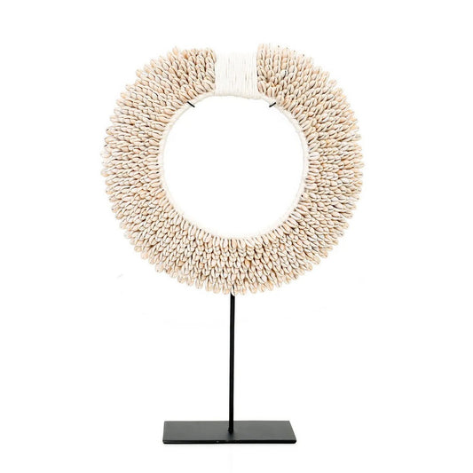 De Papua Shell Disc op standaard - Wit - M