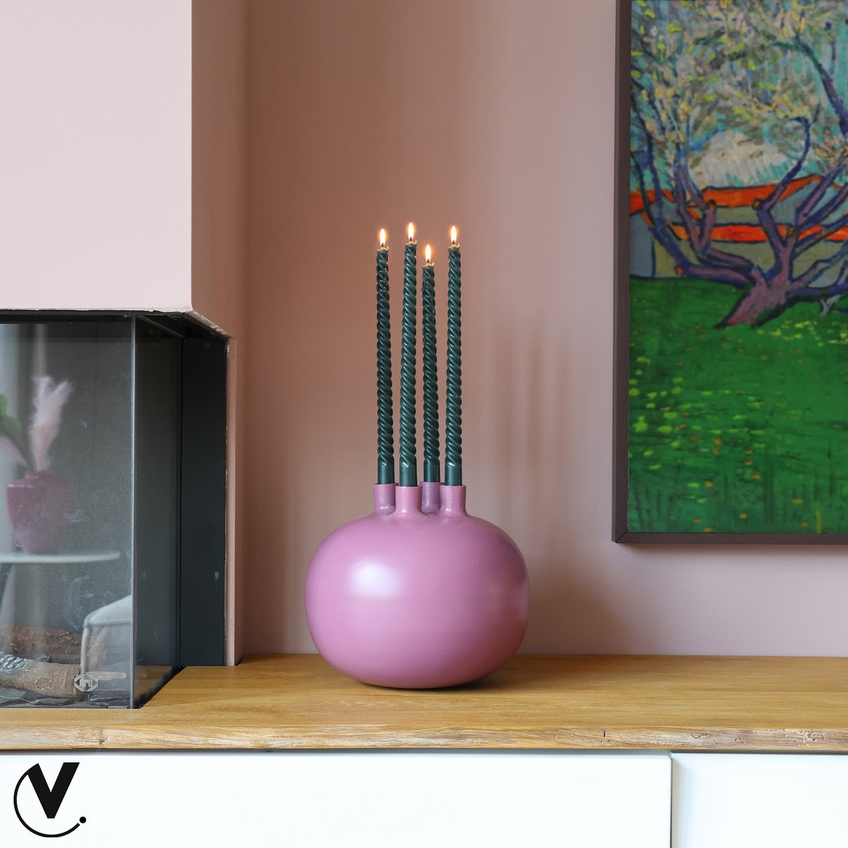 Kandelaar - Valdes mauve