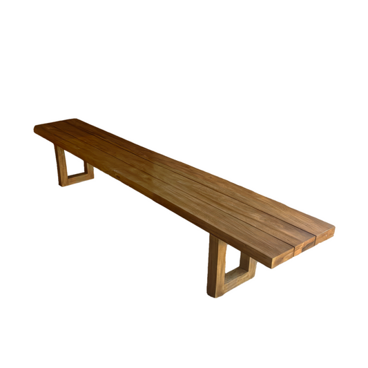 Bench met vierkante voet - natuurlijk - 220