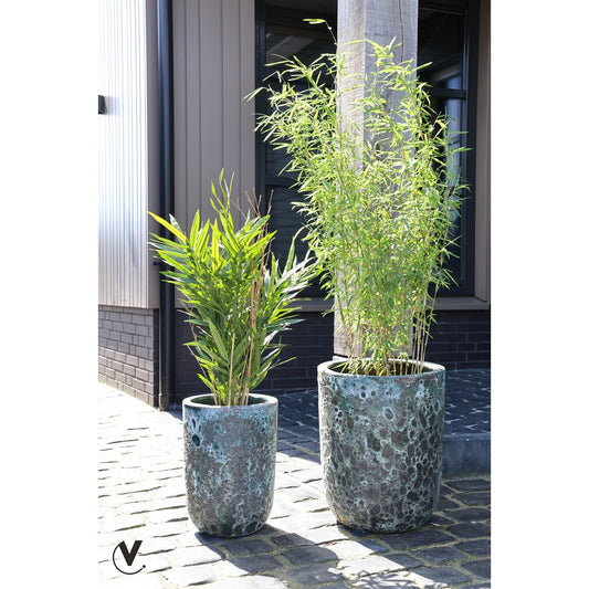 Plantenpot - Fuji relic jade set Ø36/26 x H45/35 cm (set van 2 stuks)