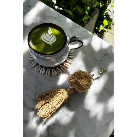 De Pompom-sleutelhanger - Mokka