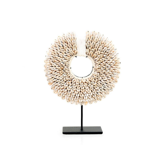 De Papoea Shell Disc on Stand - White - S