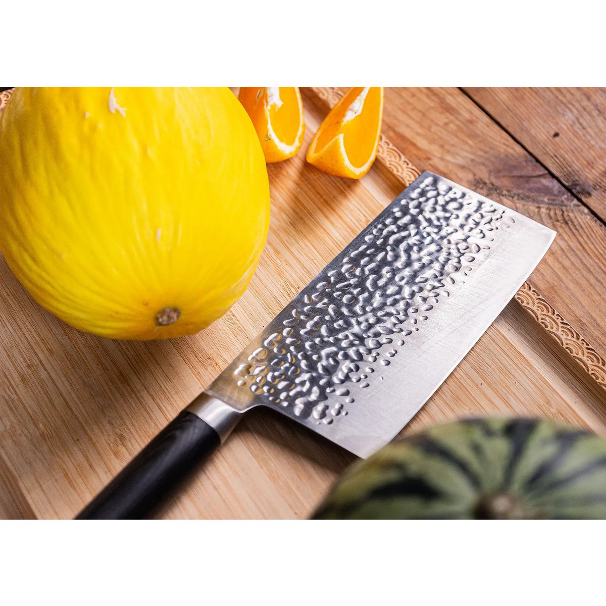 Mes - Hakmes met bamboe Saya en bamboedoos - lemmet van 190 mm