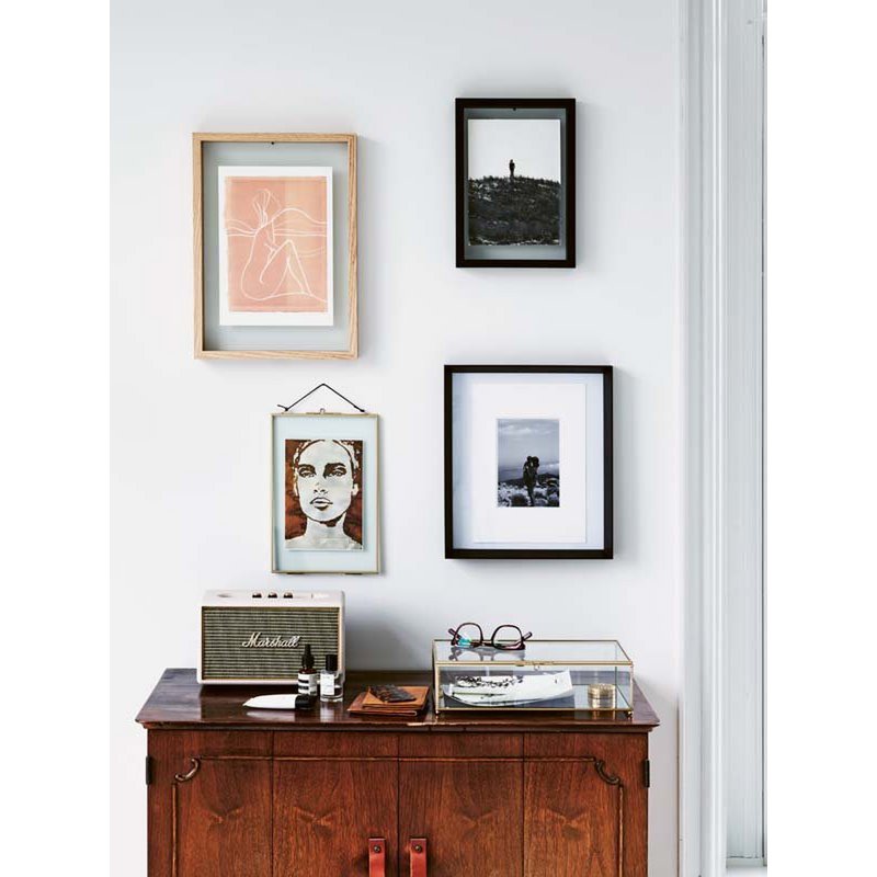 Photo Frame Metal with Lock Gold 20x30x0.7cm