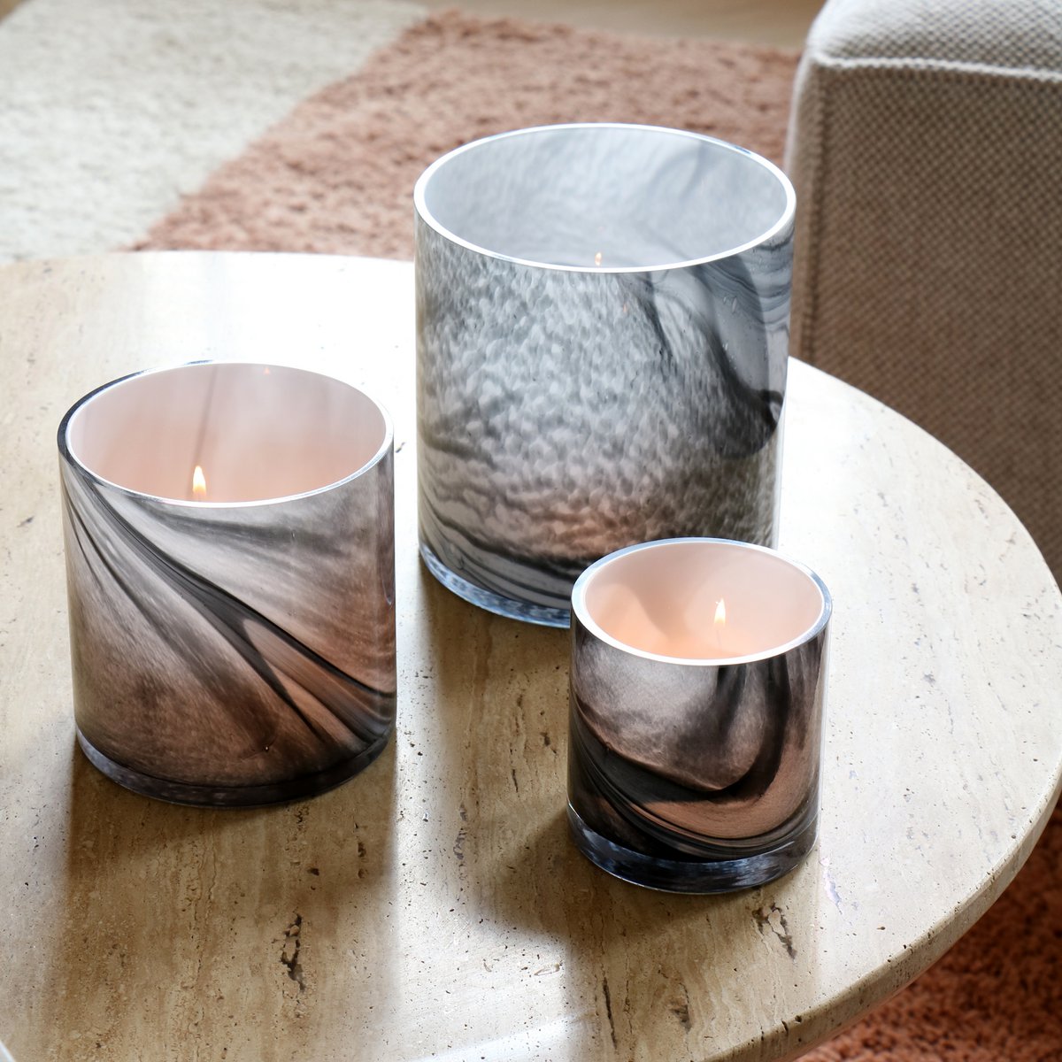 Waxinelichthouder - Celtic Marble (set van 2 stuks)