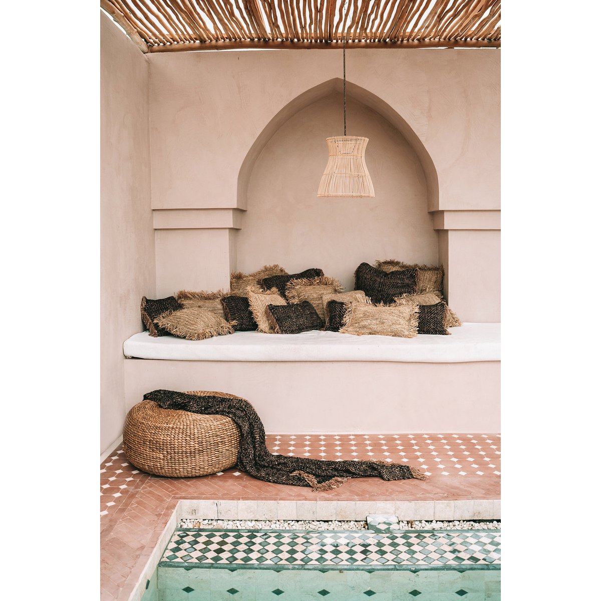 De Hyacint Poef - Naturel - M