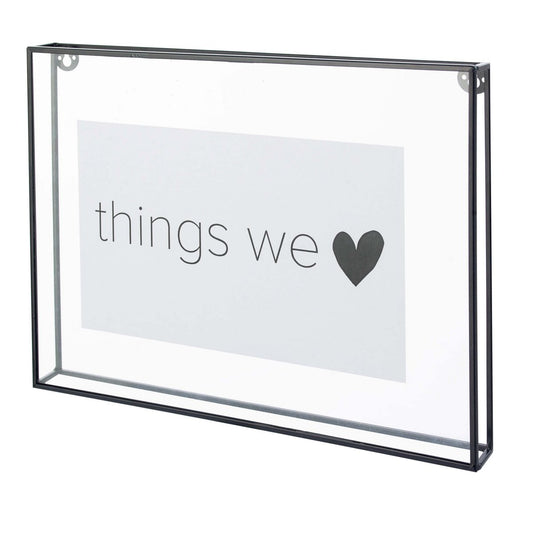Photo Frame Metal Black 34x25x3.5cm