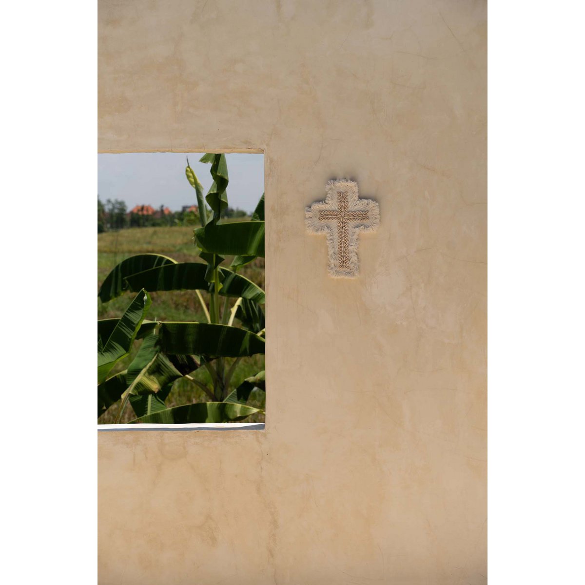 Het Macrame-kruis - Wit