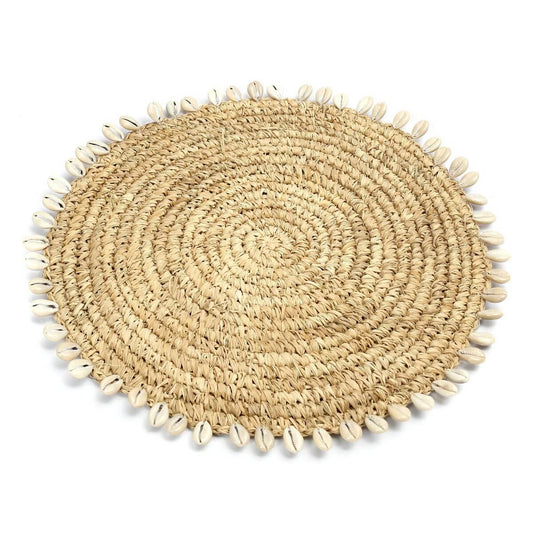 De Raffia Shell Pannenonderzetter