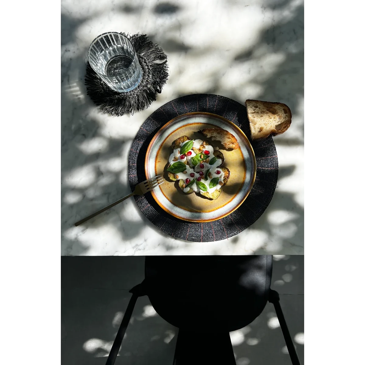 De Beaded Placemat - Zwart