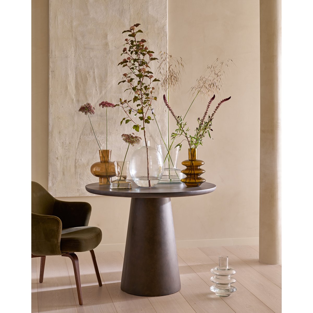 Vase Glass Round 26.5x34.5cm