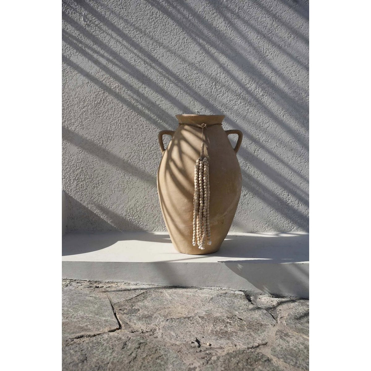 De houten kralen kwast - naturel