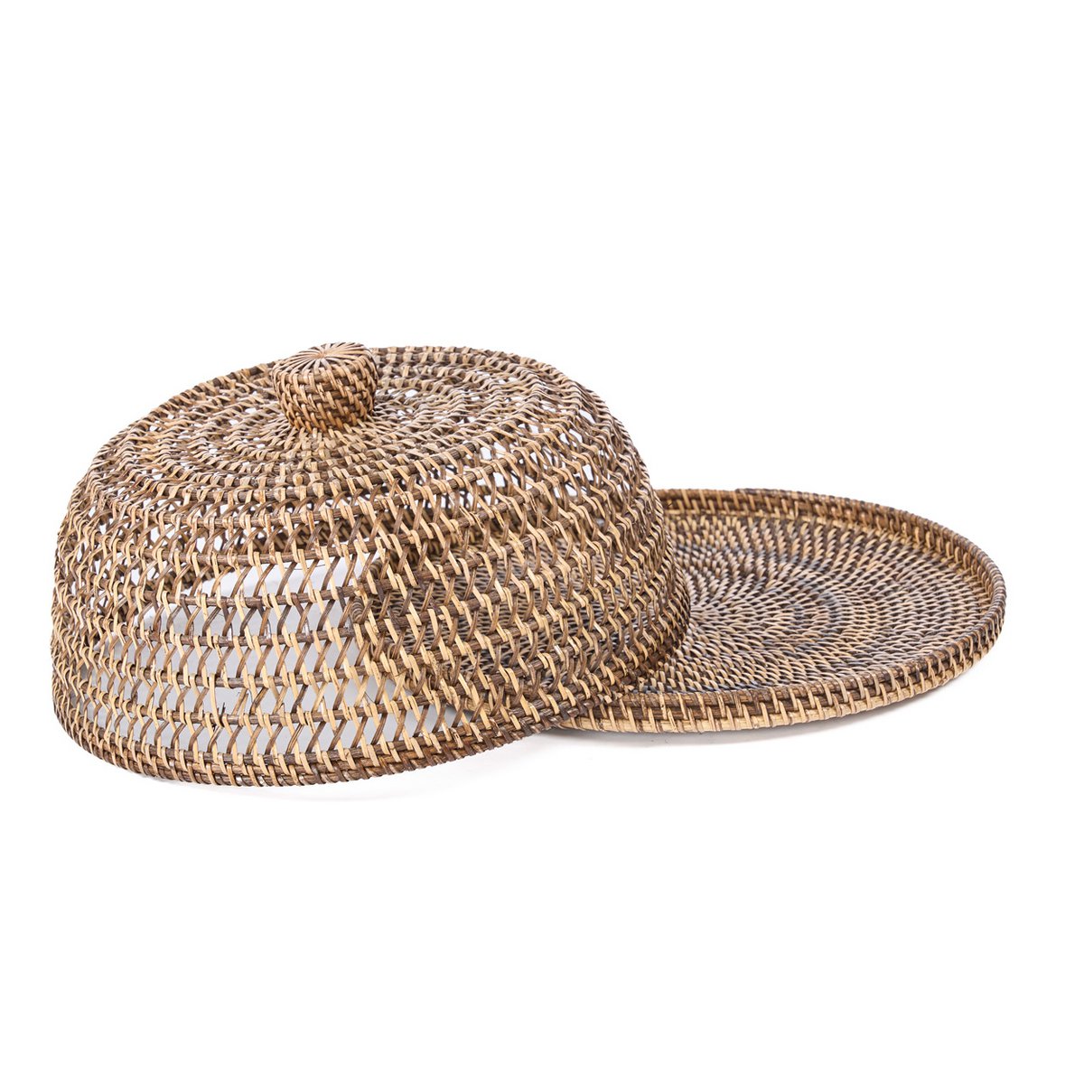 The Rattan Food Cover - Natural Brown - M