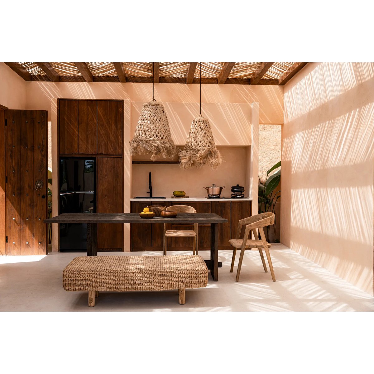 De Abaca Jelly Fish-hanger - Naturel - S