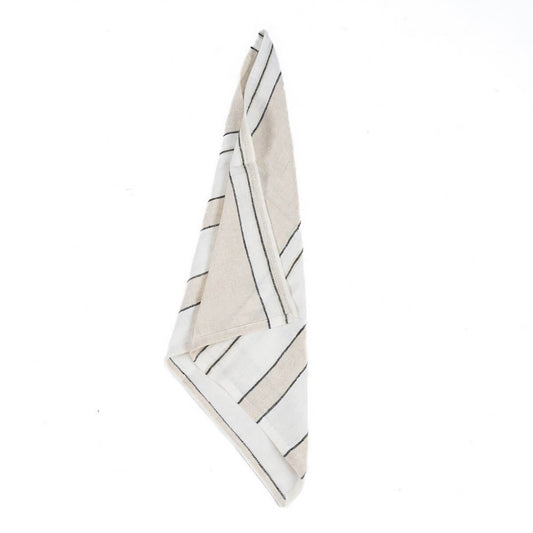 Het Provence Servet - Natuurlijk Zwart Wit - 45x45