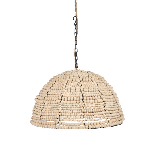 De Houten Bead Dome Hanger - Naturel