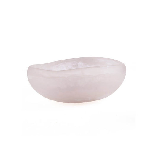 De hars organische kom - roze wit - S