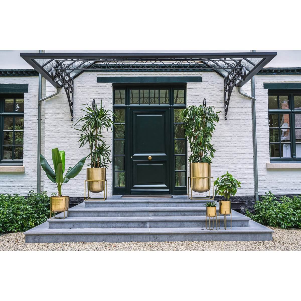 De koperplanter op stand - messing - xl