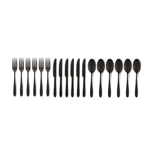 Set/18 Cutlery Matt Black